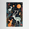Abstract Deer Canvas