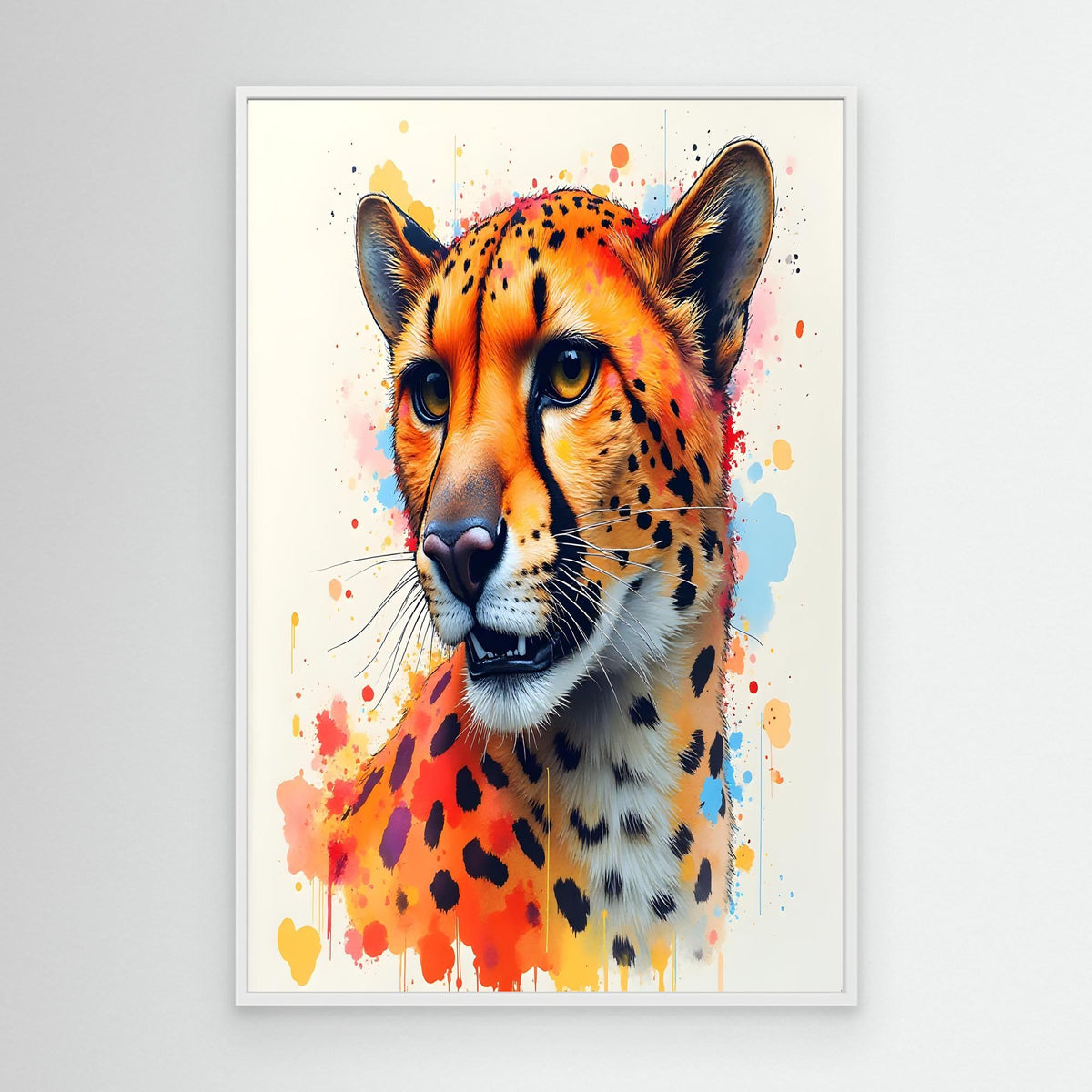 Abstract Cheetah Minimalist Ink Style