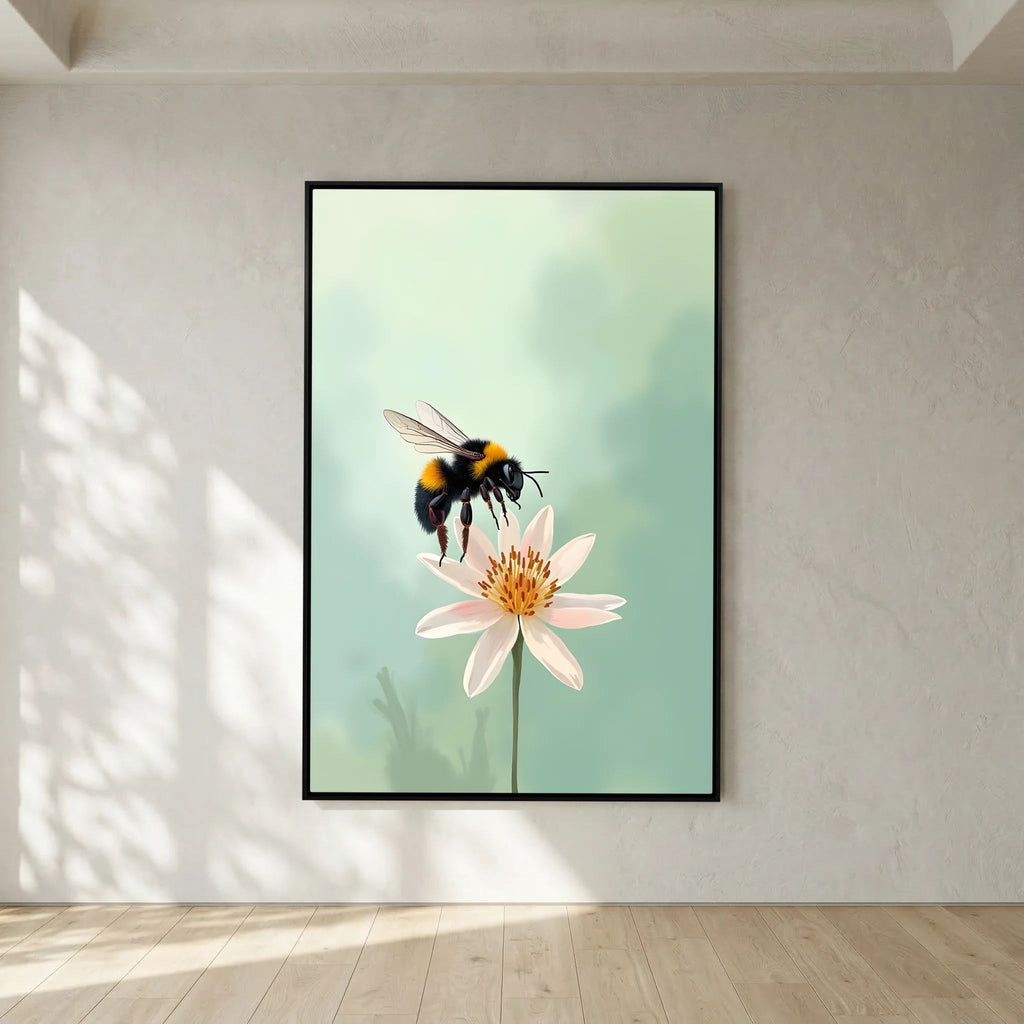 Delicate Bumble Bee Wall Art Minimalist Decor