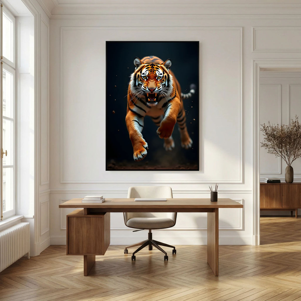 Tiger In Abstract Style Canvas