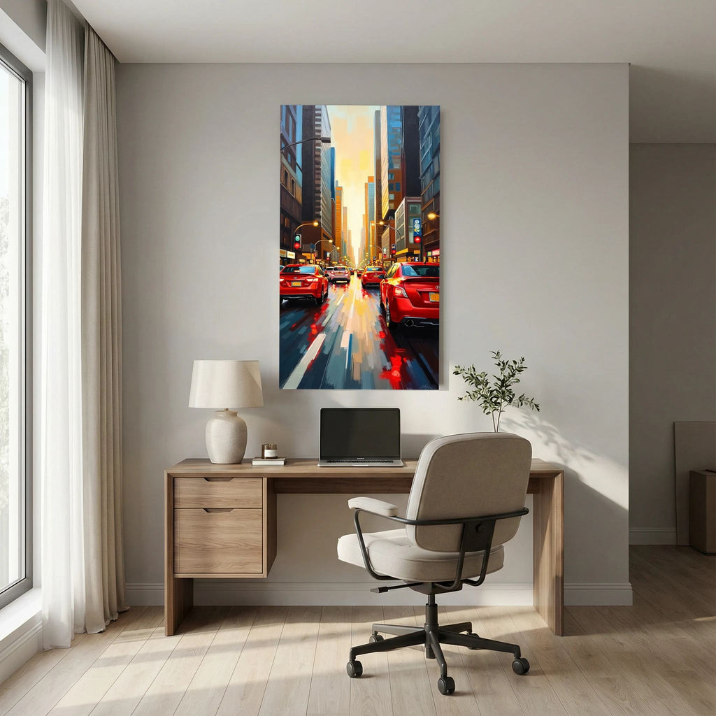 Vibrant Brooklyn Street Scene Canvas Wall Art