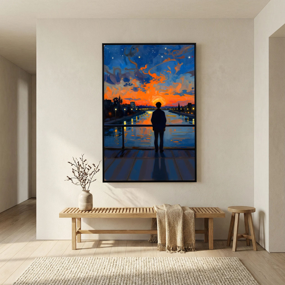 City Lights Canvas Wall Art Minimalist Wall Print