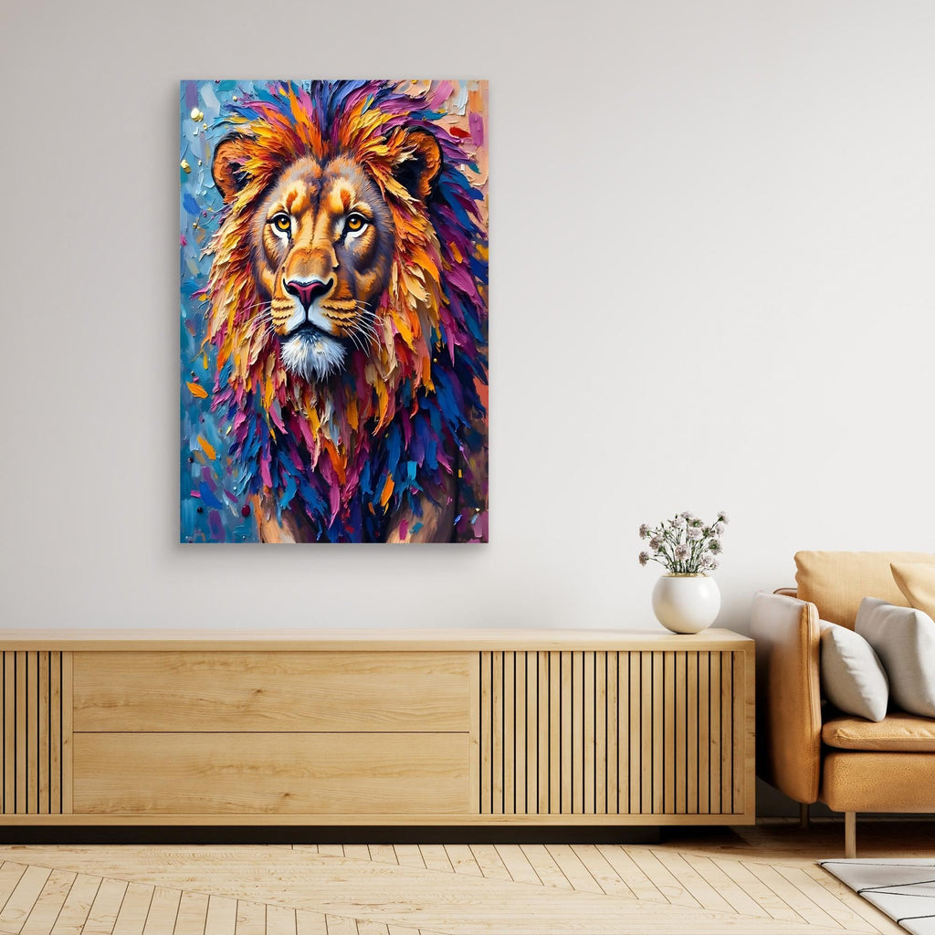 Lions Stare Oil Style