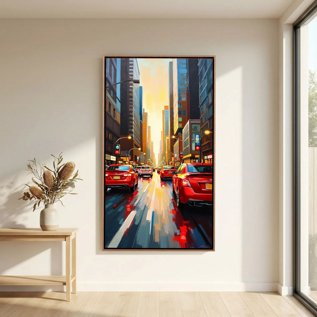 Vibrant Brooklyn Street Scene Canvas Wall Art