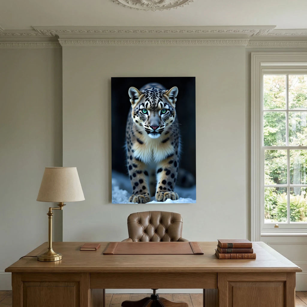 Snow Leopard Wall Canvas Minimalist Wall Decor