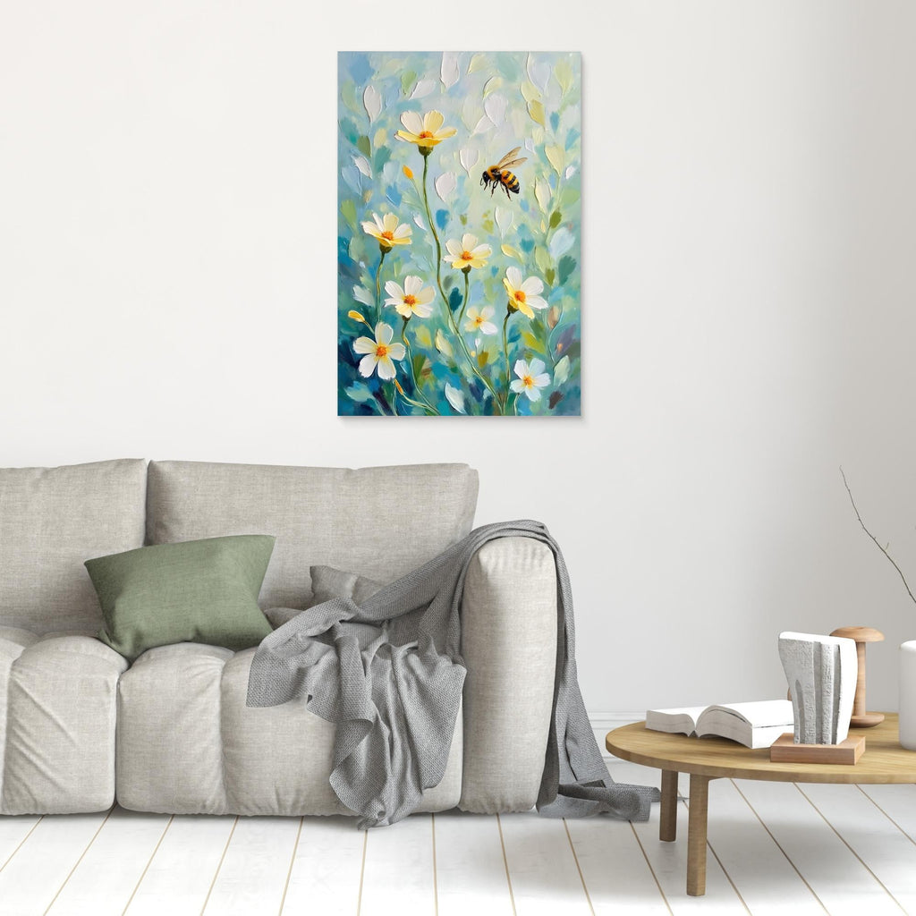 Abstract Bee Art Minimalist Oil Style