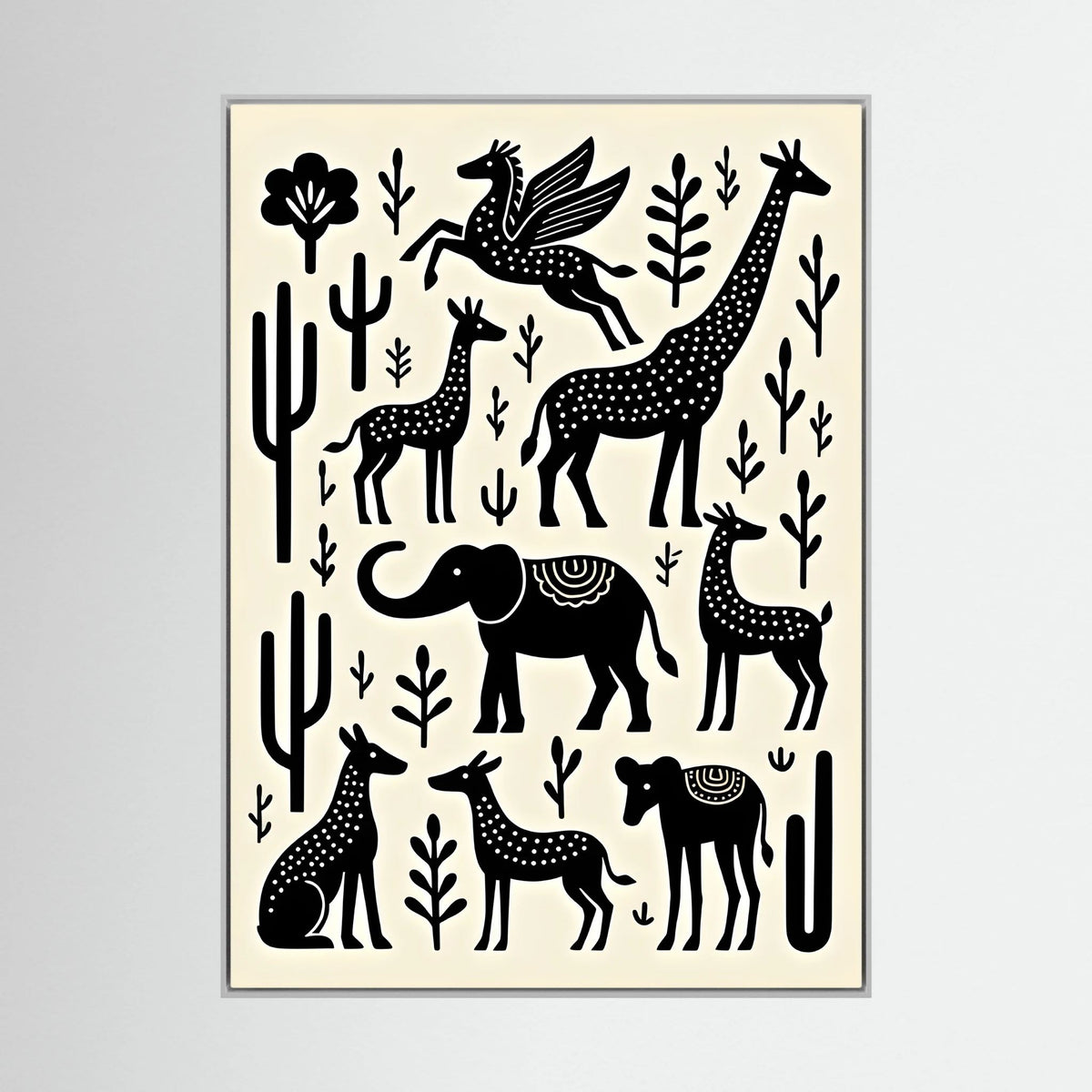 The Planes Black & White Abstract Wall Art