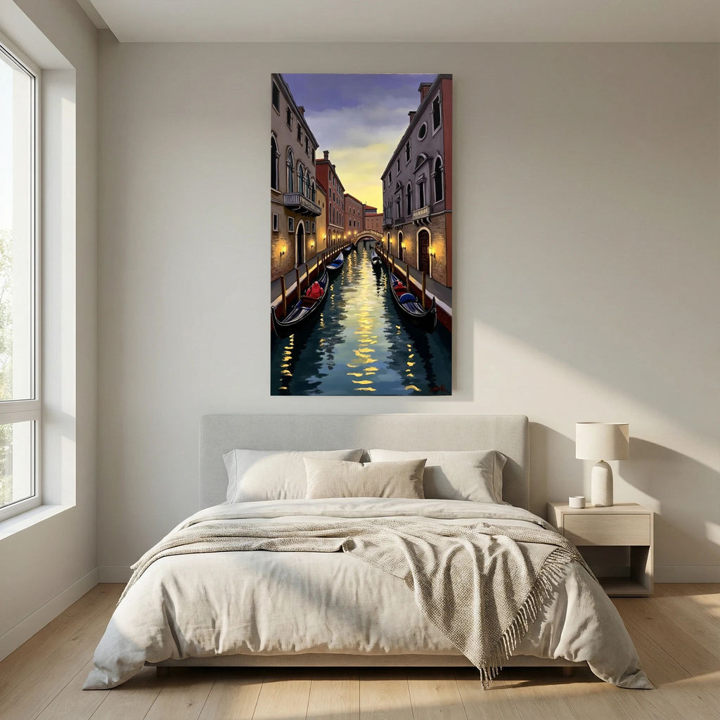 Venice River Scene Canvas Wall Art