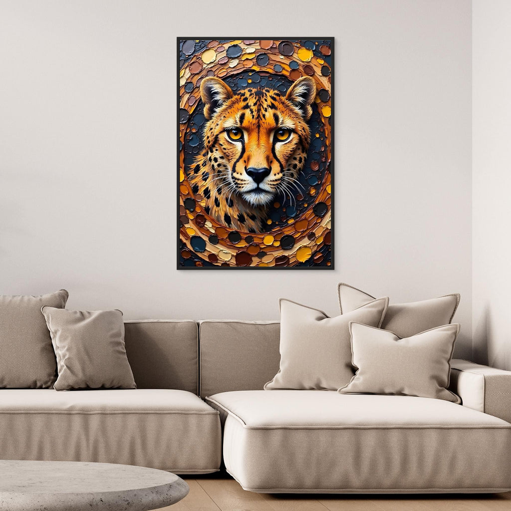 Majestic Cheetah Oil Style Canvas Minimalist Wall Decor