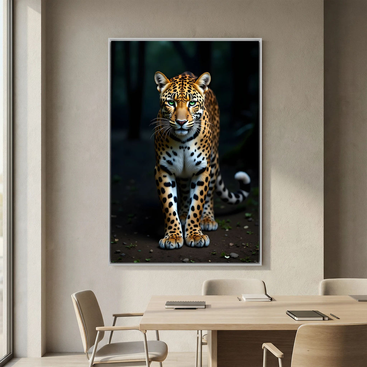 Leopard Minimalist Wall Art Canvas Print