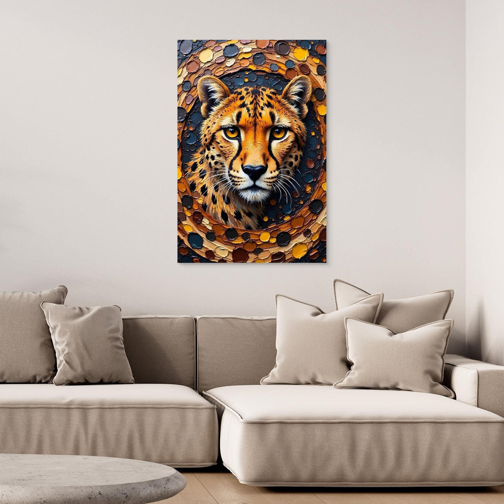 Majestic Cheetah Oil Style Canvas Minimalist Wall Decor