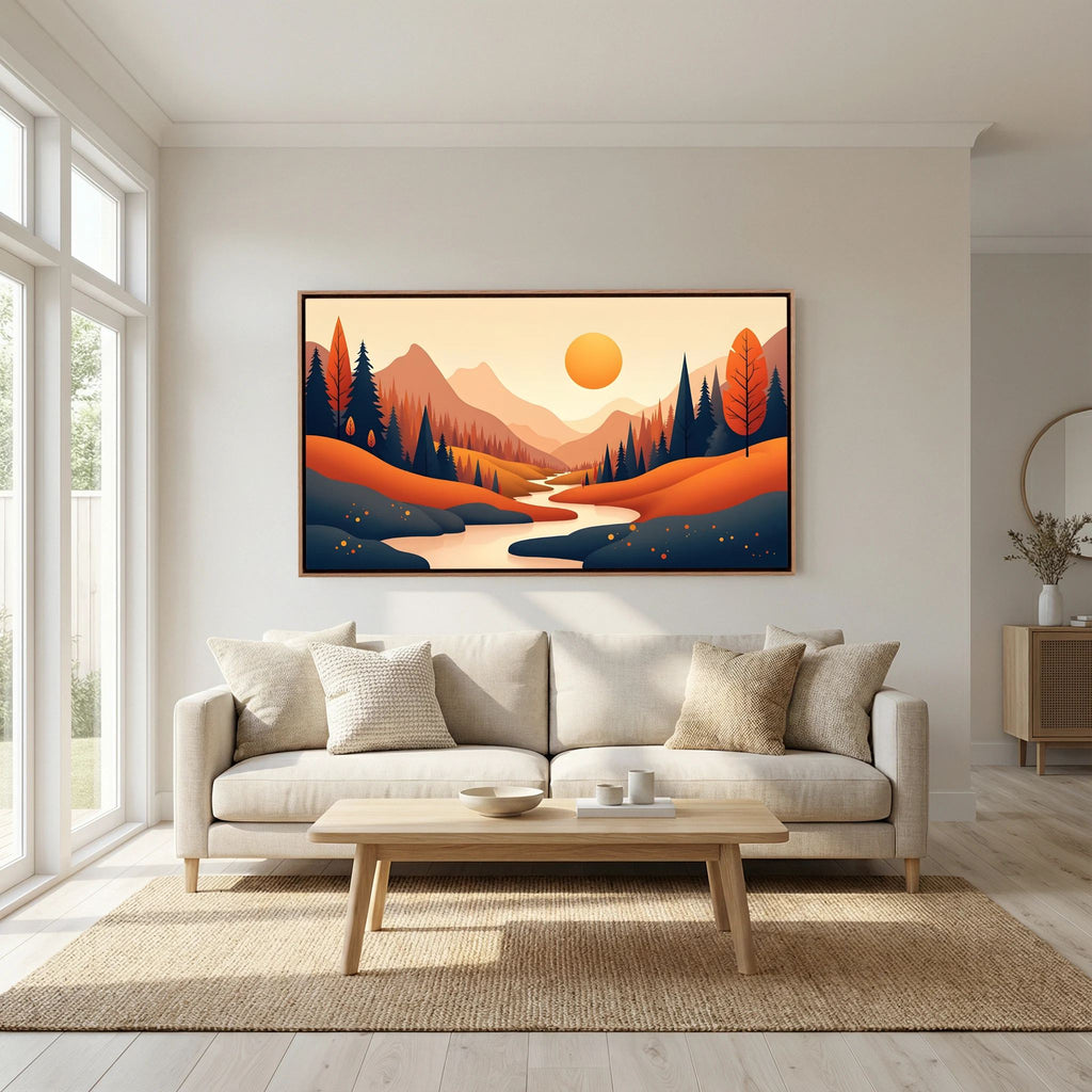 Abstract Autumn Landscape Wall Art