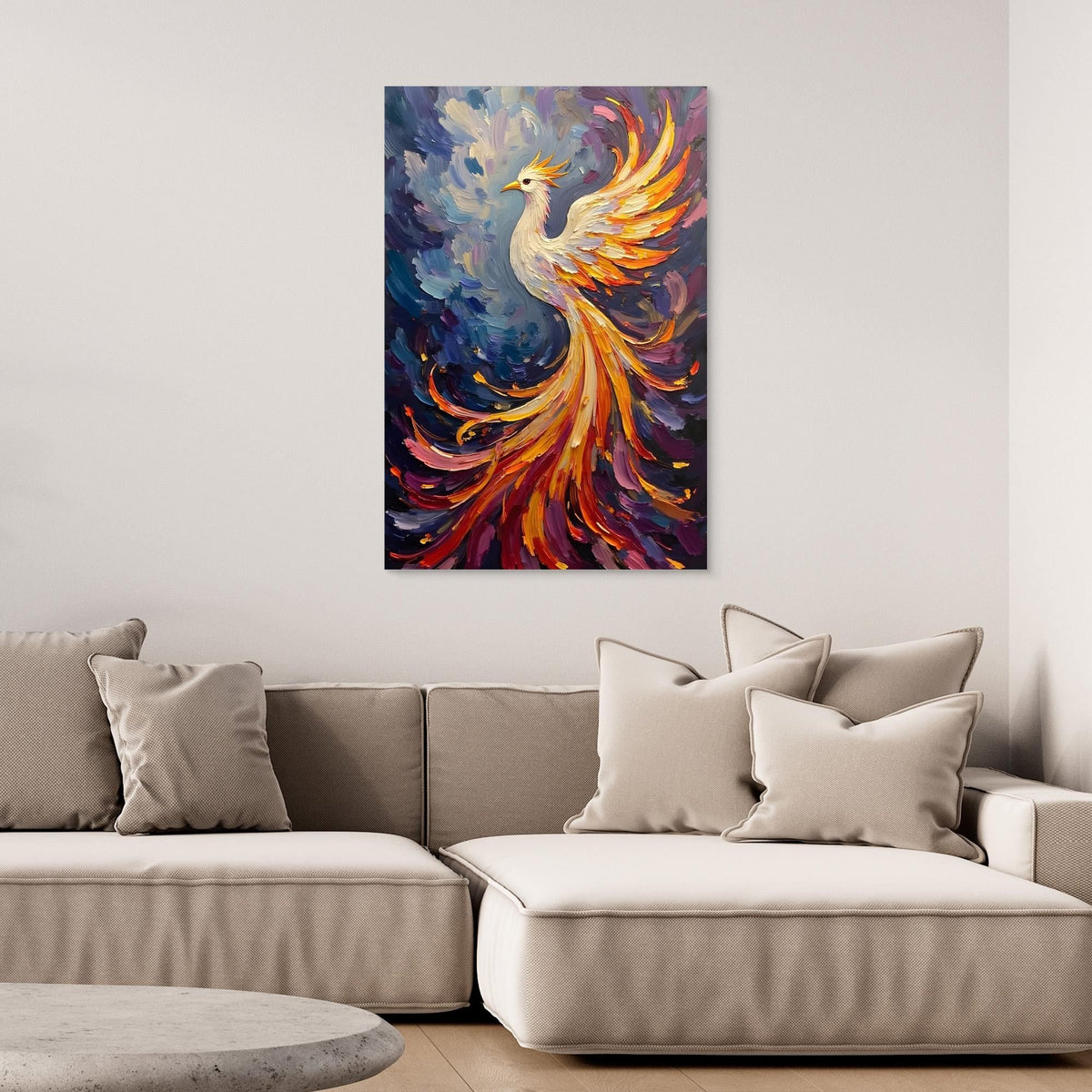 Pheonix Abstract Oil Style Minimalist Wall Decor