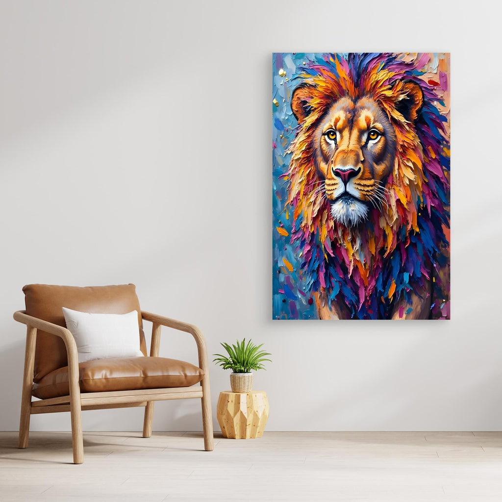 Lions Stare Oil Style