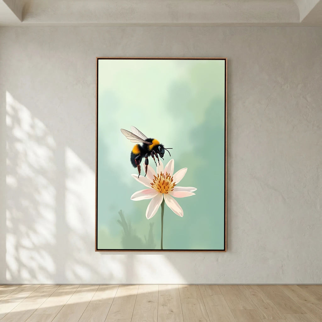 Delicate Bumble Bee Wall Art Minimalist Decor
