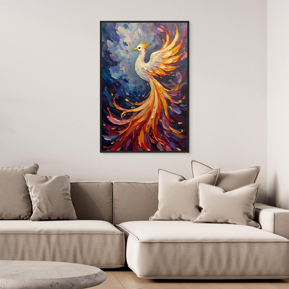 Pheonix Abstract Oil Style Minimalist Wall Decor