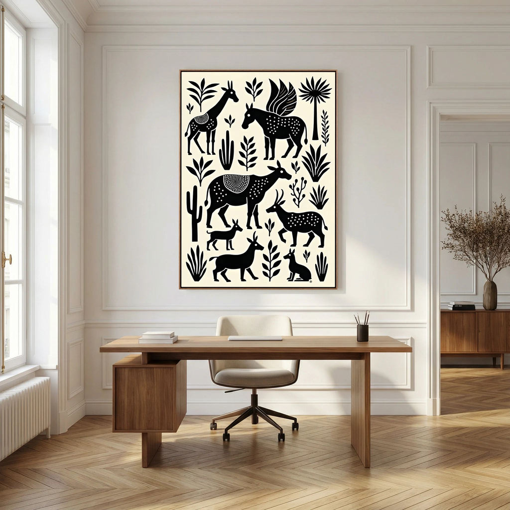 Mystical Planes Animals Canvas Wall art