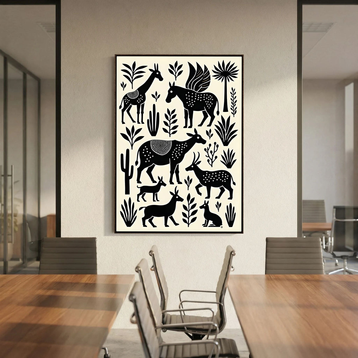 Mystical Planes Animals Canvas Wall art
