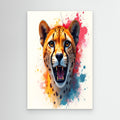 Abstract Cheetah Minimalist Ink Style Canvas