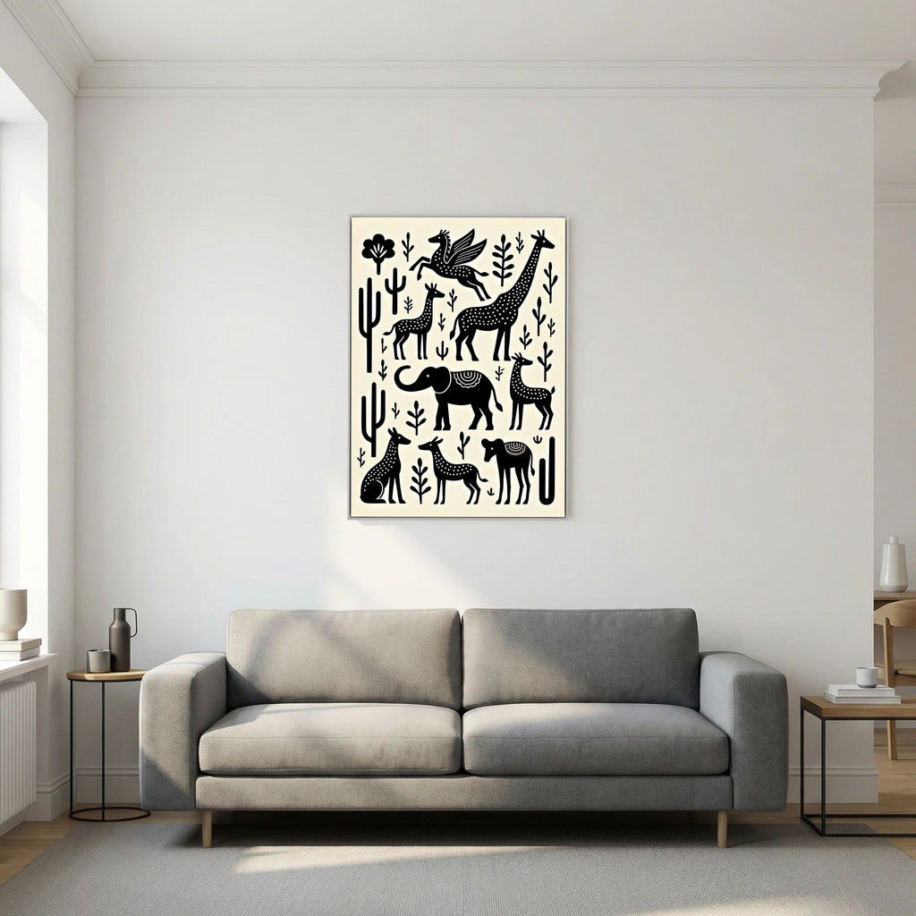 The Planes Black & White Abstract Wall Art