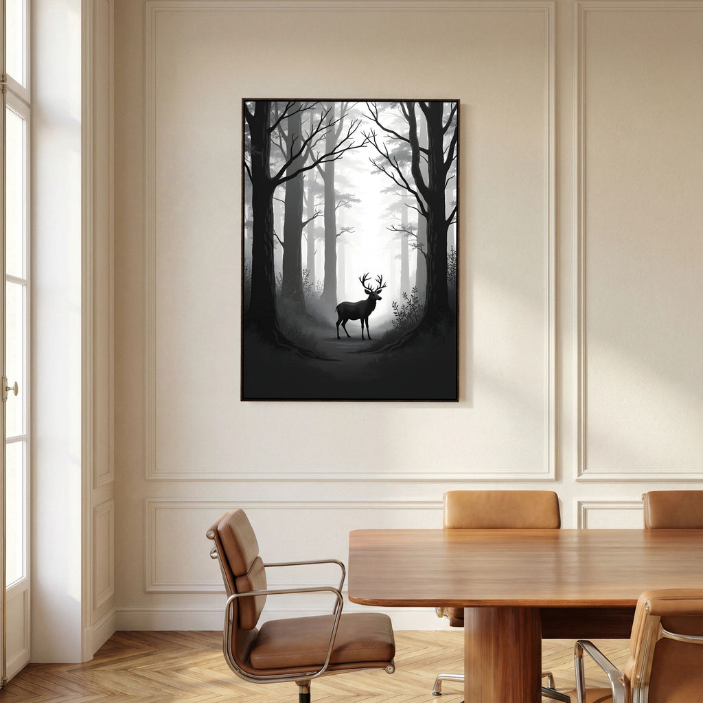 Black & White Lone Stage Canvas Print
