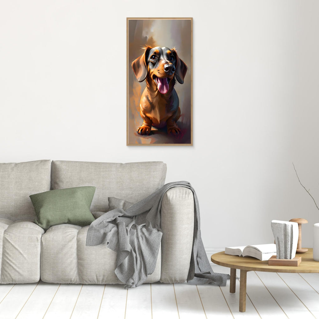 Abstract Happy Dachshund 