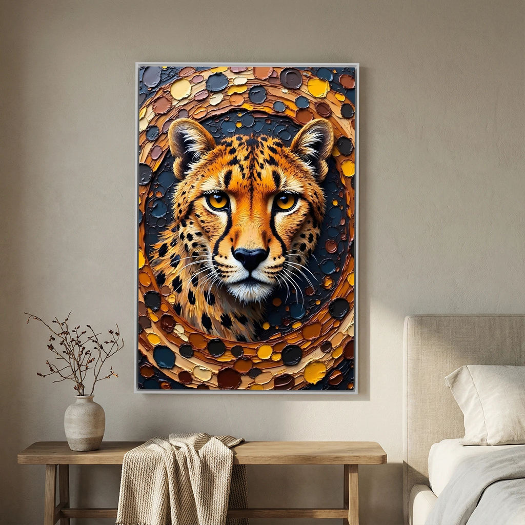 Majestic Cheetah Oil Style Canvas Minimalist Wall Decor