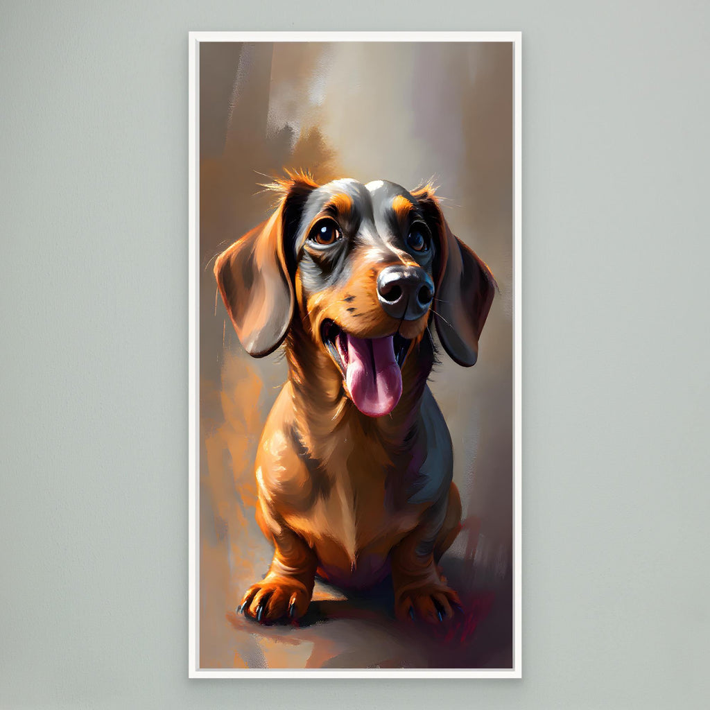 Abstract Happy Dachshund 