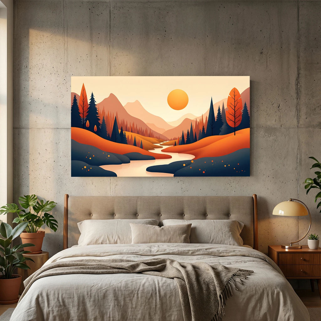 Abstract Autumn Landscape Wall Art