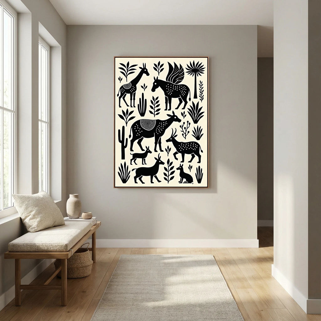 Mystical Planes Animals Canvas Wall art