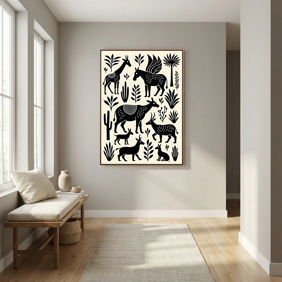 Mystical Planes Animals Canvas Wall art