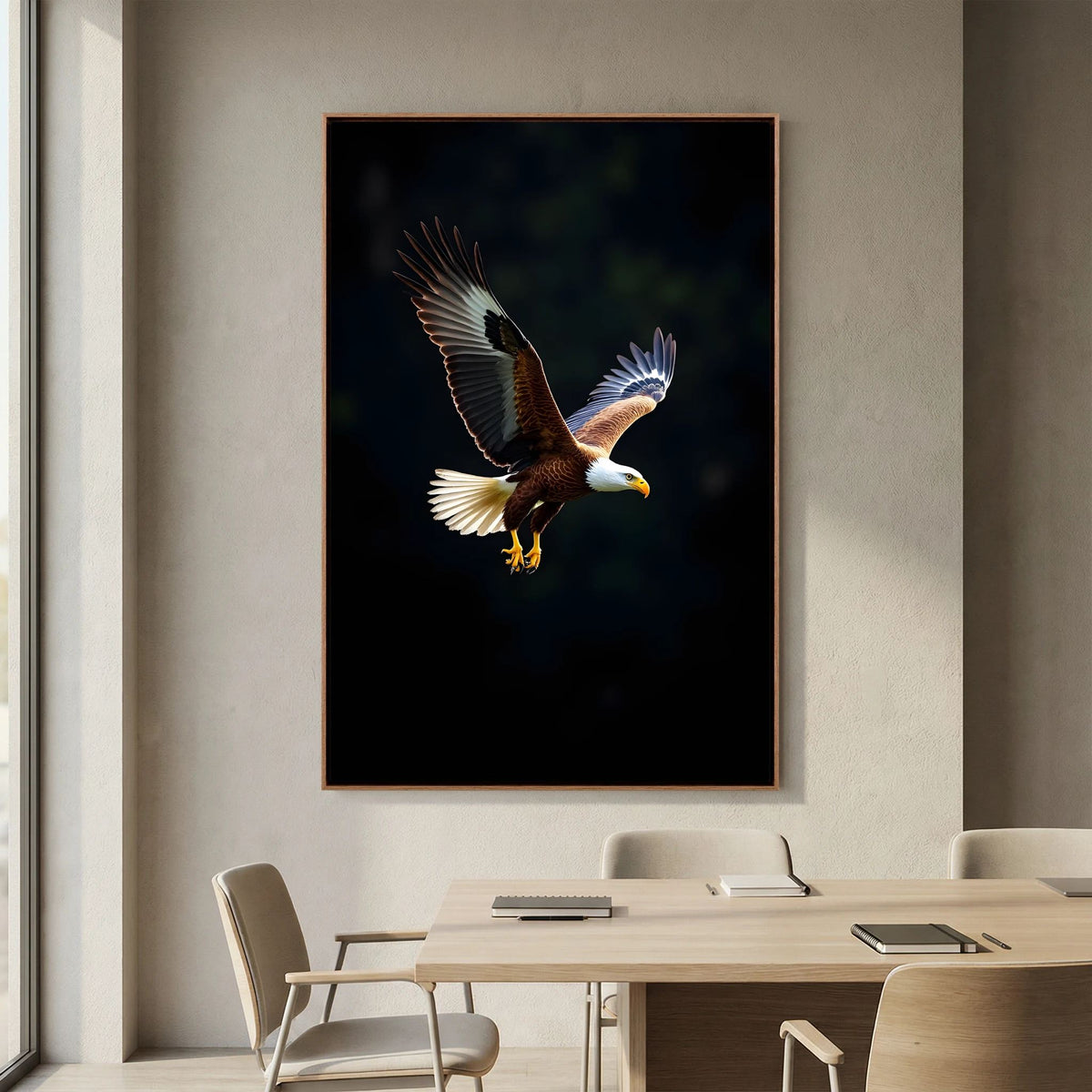 Minimalist Eagle Canvas Wildlife Wall Art