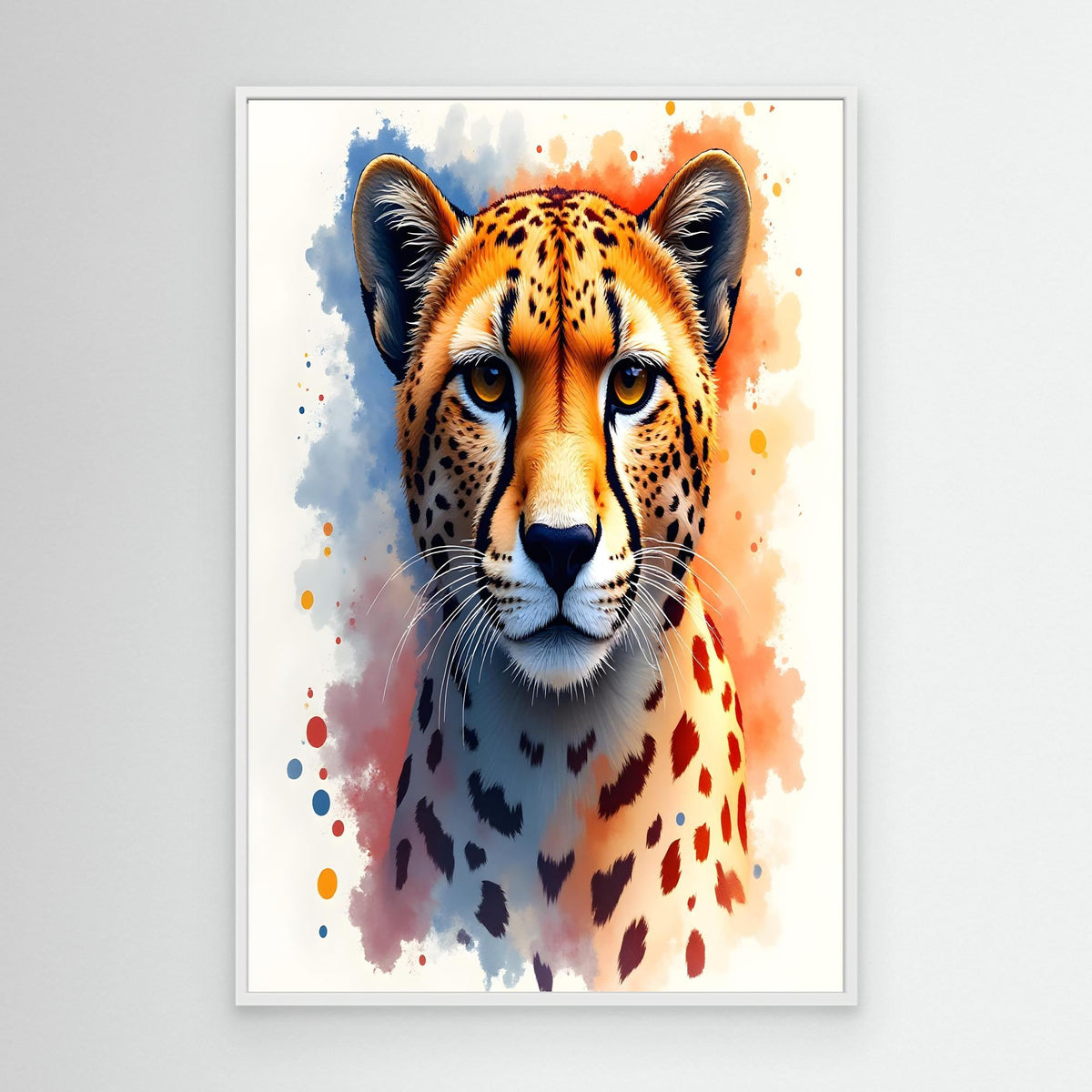 Abstract Cheetah Minimalist Ink Style 