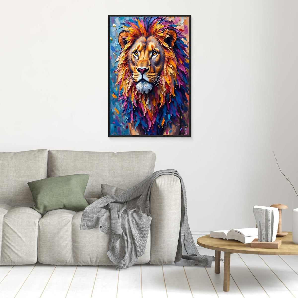 Lions Stare Oil Style