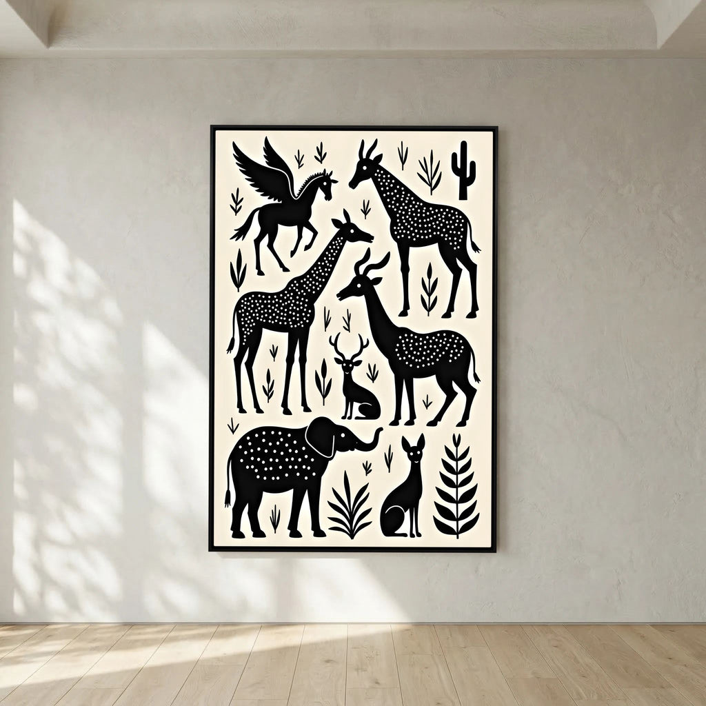 African Mystic On The Planes Wall Canvas