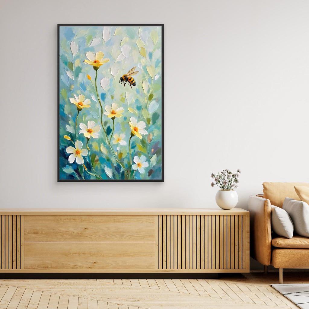 Abstract Bee Art Minimalist Oil Style