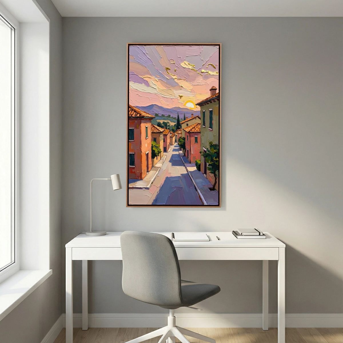 Abstract Street Scene Oil Style Wall Art