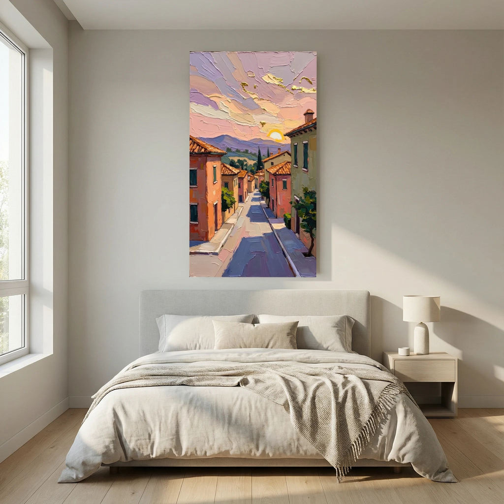 Abstract Street Scene Oil Style Wall Art