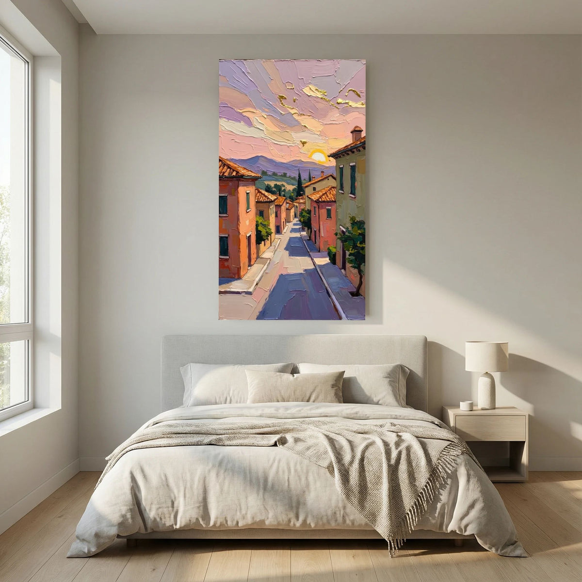 Abstract Street Scene Oil Style Wall Art