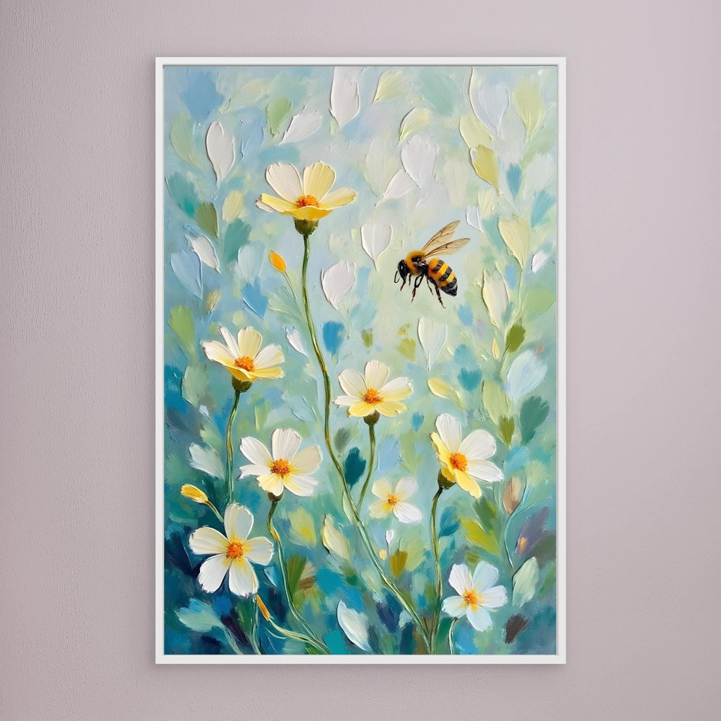 Abstract Bee Art Minimalist Oil Style