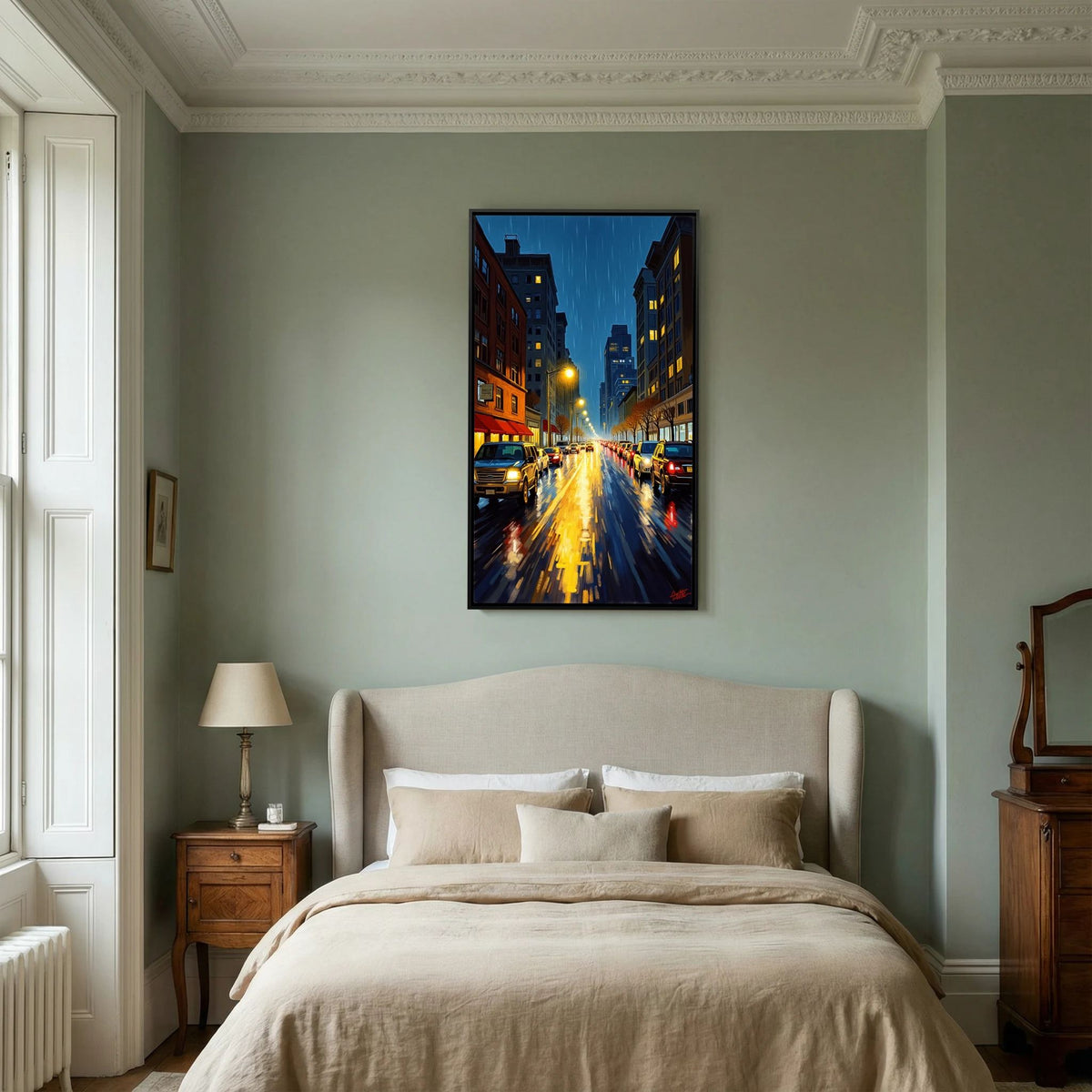 Brooklyn By Night Canvas Wall Art