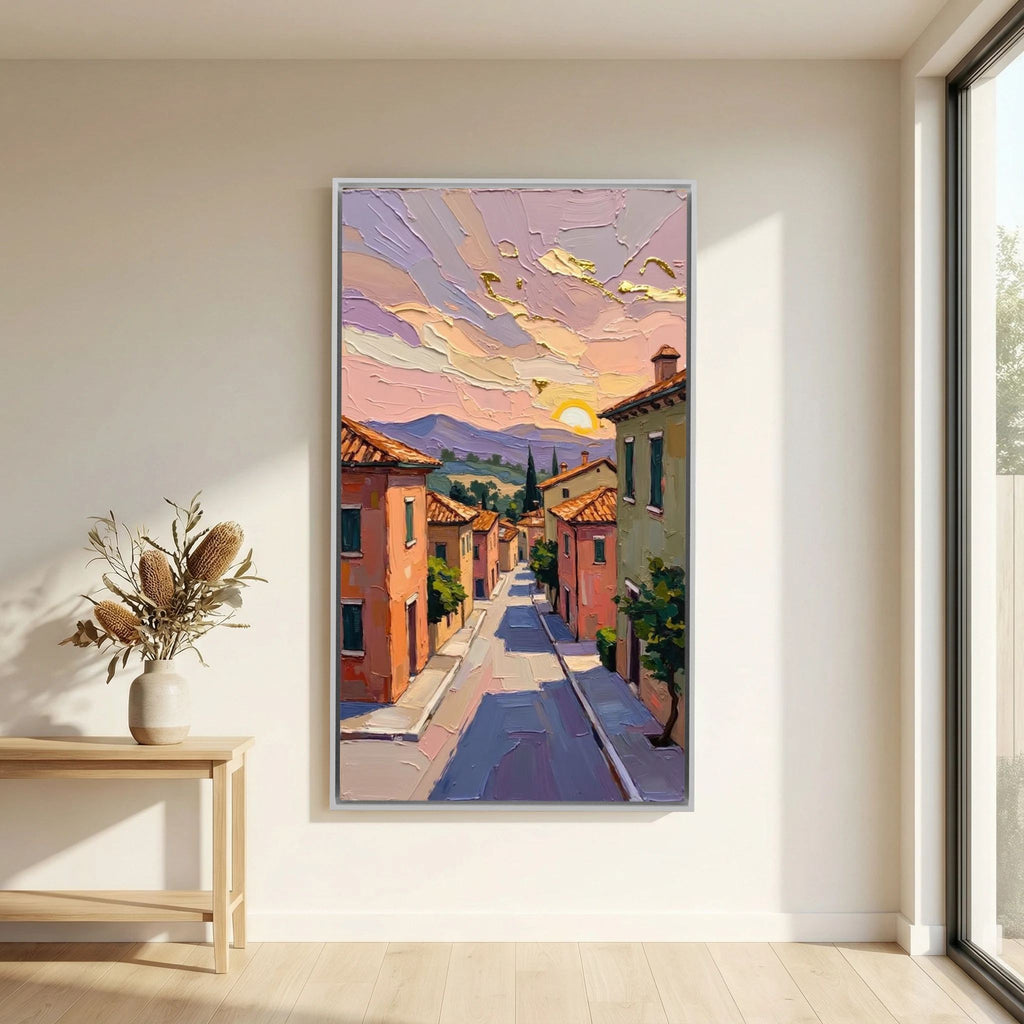Abstract Street Scene Oil Style Wall Art