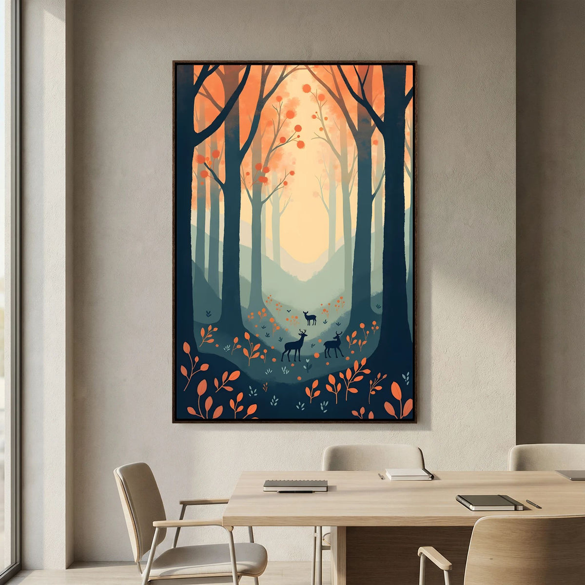 Mysterious Forest Abstract Wall Canvas