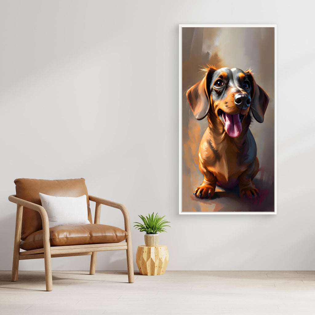 Abstract Happy Dachshund 
