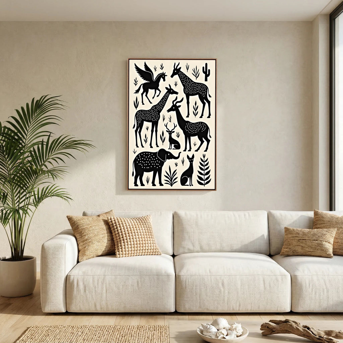 African Mystic On The Planes Wall Canvas