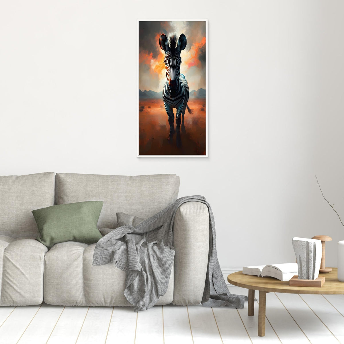 Abstract Digital Zebra In Desert 