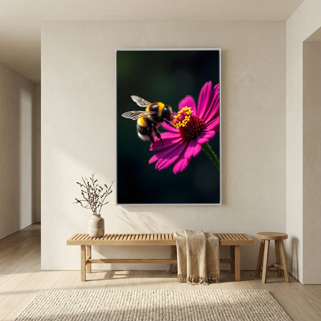 Bumble Bee Minimalist Wall Decor Bee Wall Canvas