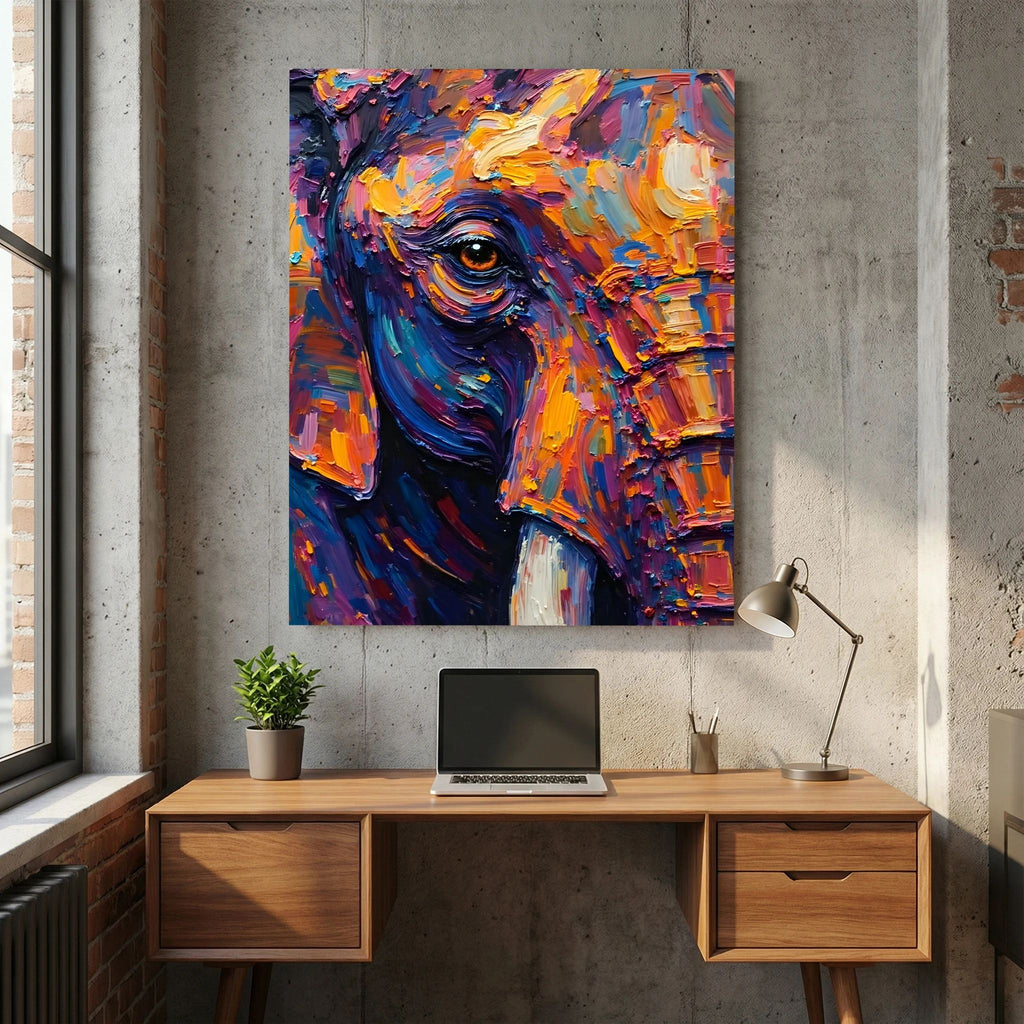 Elephants Eye Oil Style Canvas