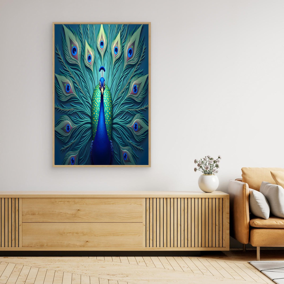 AI Creations Art Deco Style Peacock