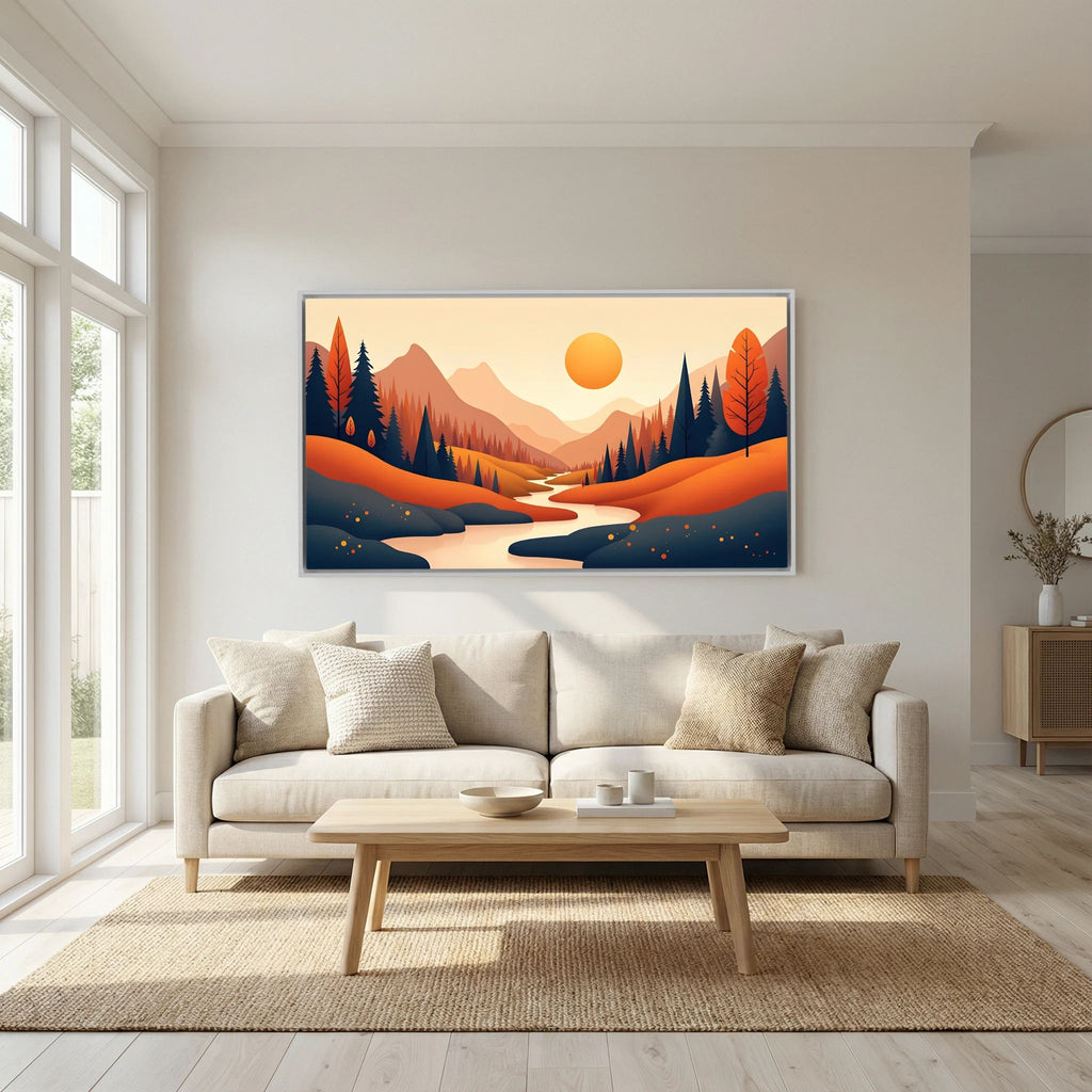 Abstract Autumn Landscape Wall Art